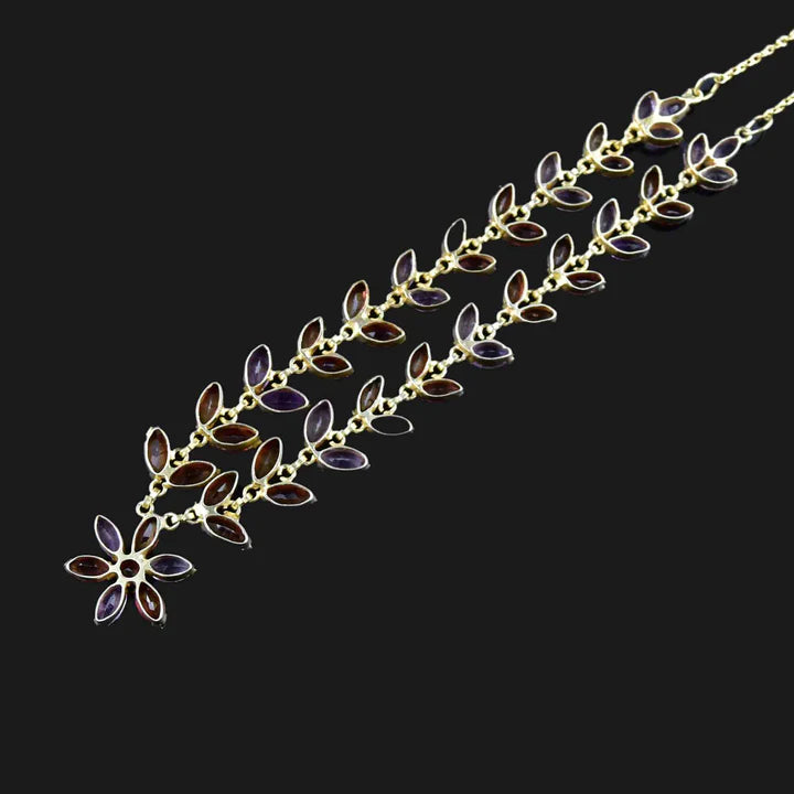 Anna Wintour Amethyst-Halskette – Halskette im viktorianischen Stil aus 14-karätigem Gold-Vermeil