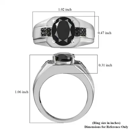 Natural Oval Cut Black Onyx Men's Solitaire Signet Rings For Women - 925 Sterling Silver Rings