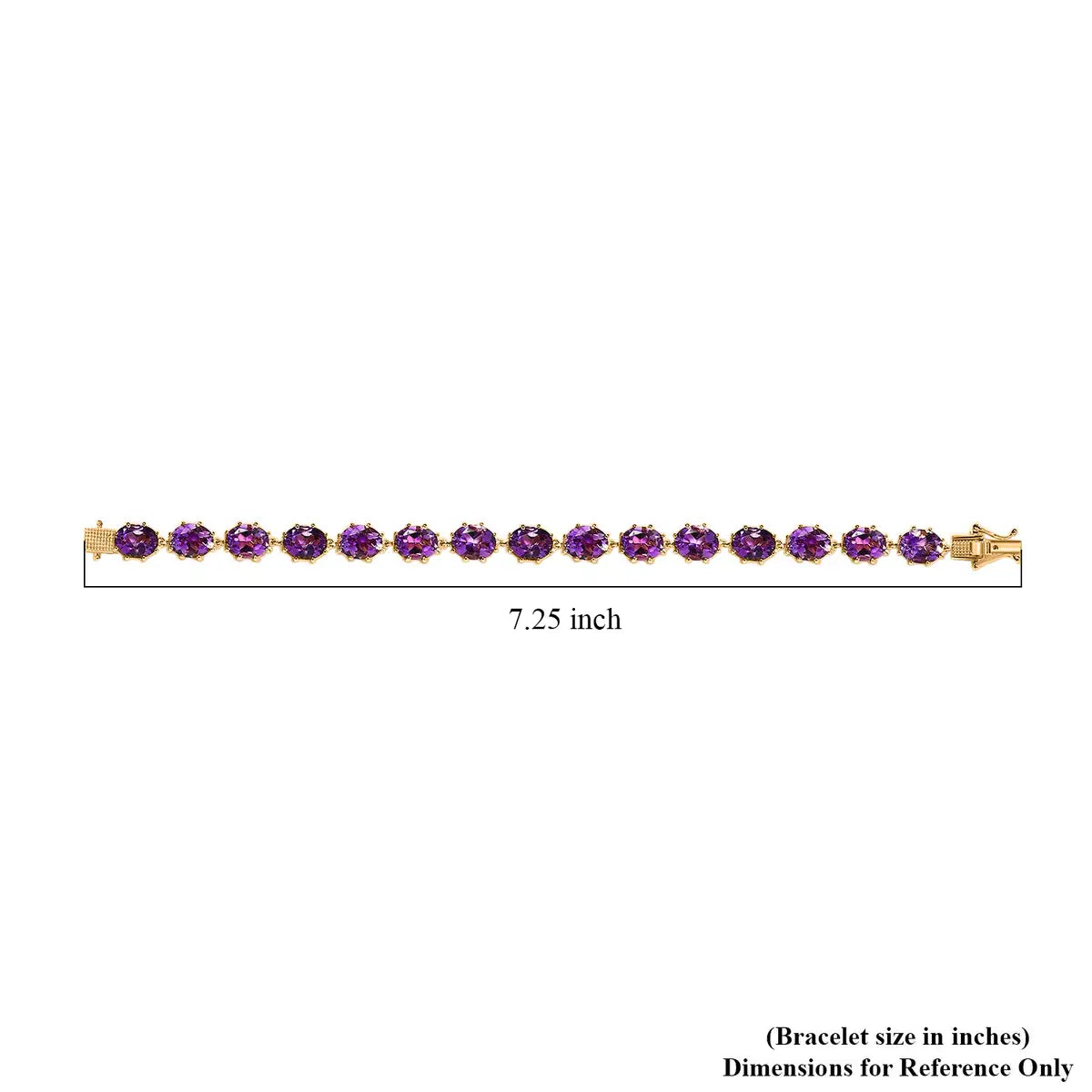 Bracelets d’améthyste de coupe ovale naturelle - Bracelets d’améthyste Vermeil en or 14 carats