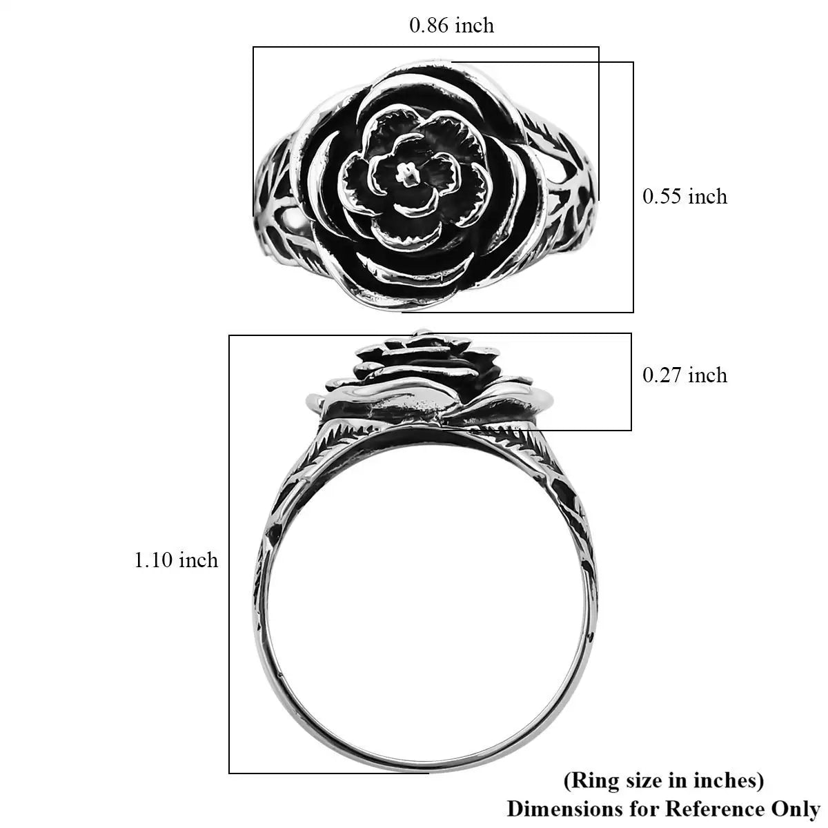 Rosenförmiger Ring – Ringe aus Sterlingsilber – Blumen-Vintage-Ringe