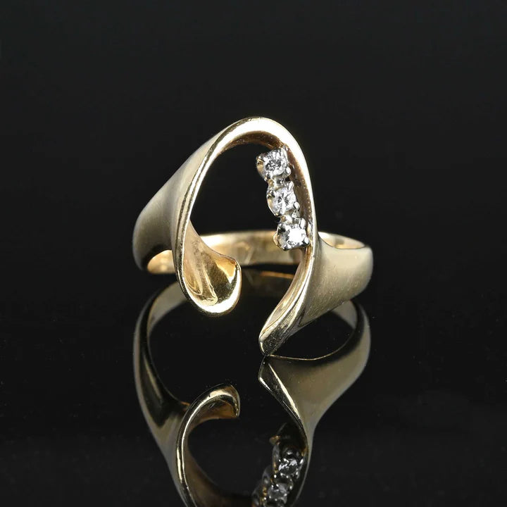 14k Gold Vermeil HorseShoe Vintage Rings