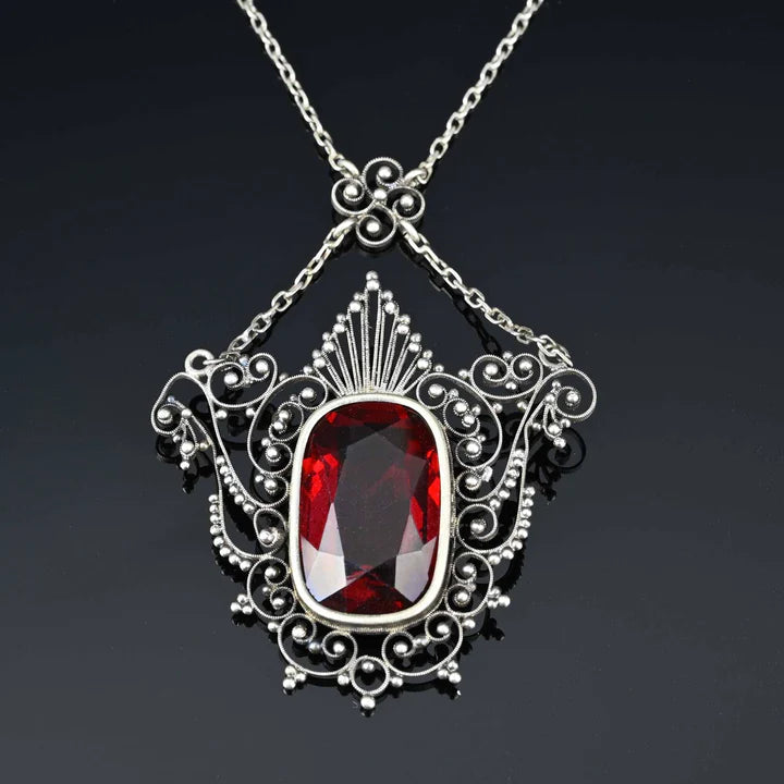 Collier ras de cou améthyste Anna Wintour - Collier de style victorien Vermeil en or 14 carats