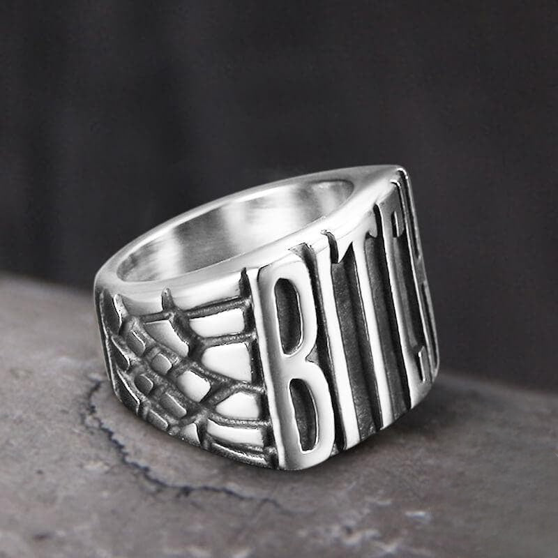 Bitch Letter Rings - 925 Sterling Silver Ring -  Savage Rings
