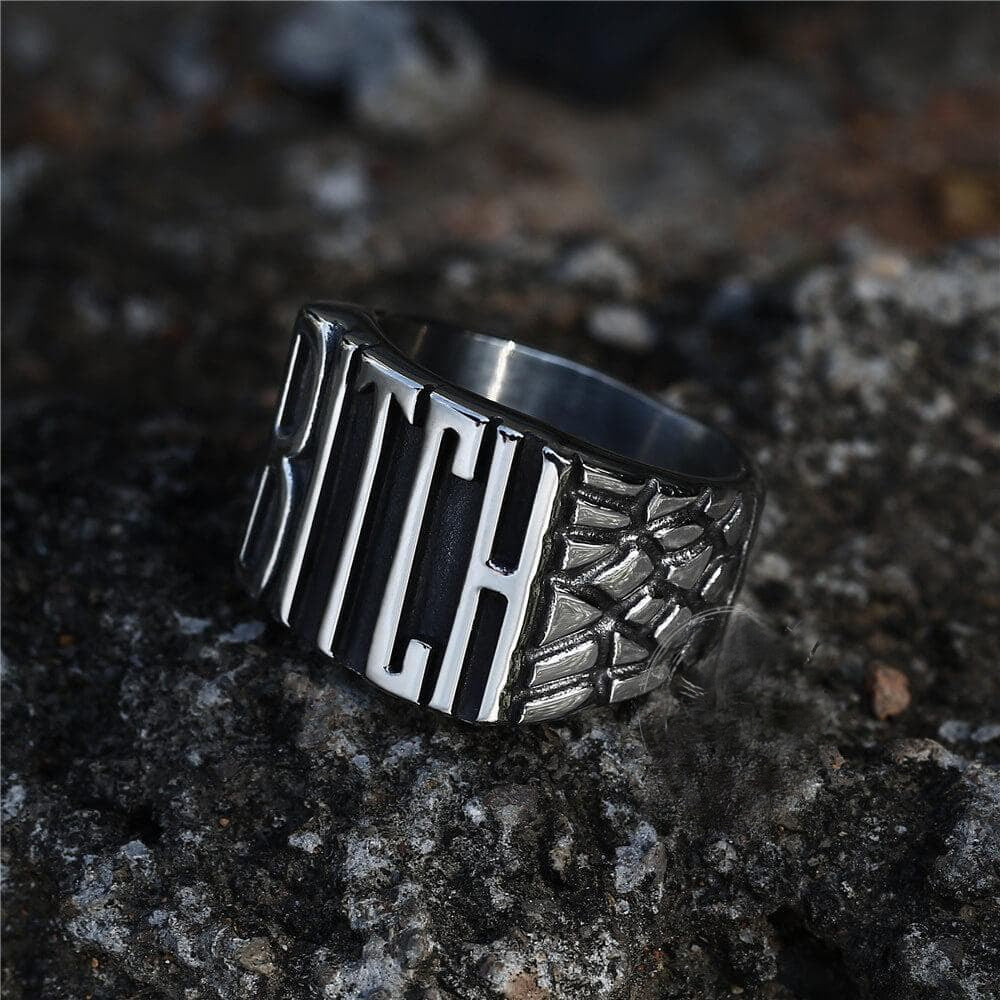 Bitch Letter Rings - 925 Sterling Silver Ring -  Savage Rings