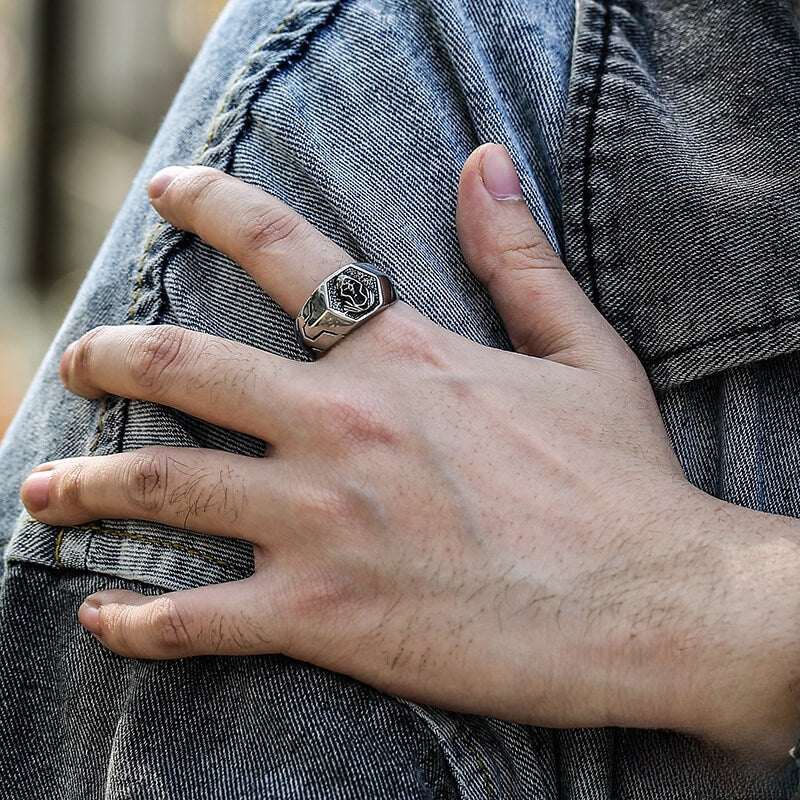 Grim Reaper Skull Ring - 925 sterling Silver Gothic Rings - Halloween Rings