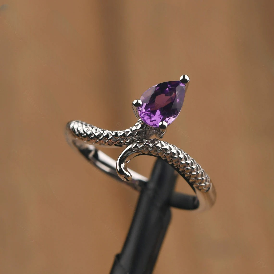 Amethyst Snake Vintage Ring