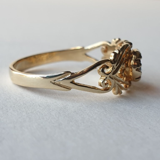 Granat-Vintage-Ringe für Damen – filigrane Ringe aus 14-karätigem Gold-Vermeil