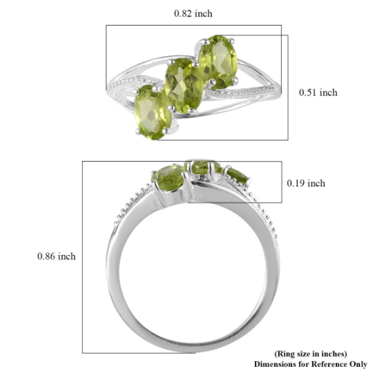 Peridot-Drei-Stein-Versprechensringe für Damen – Ringe aus 925er Sterlingsilber