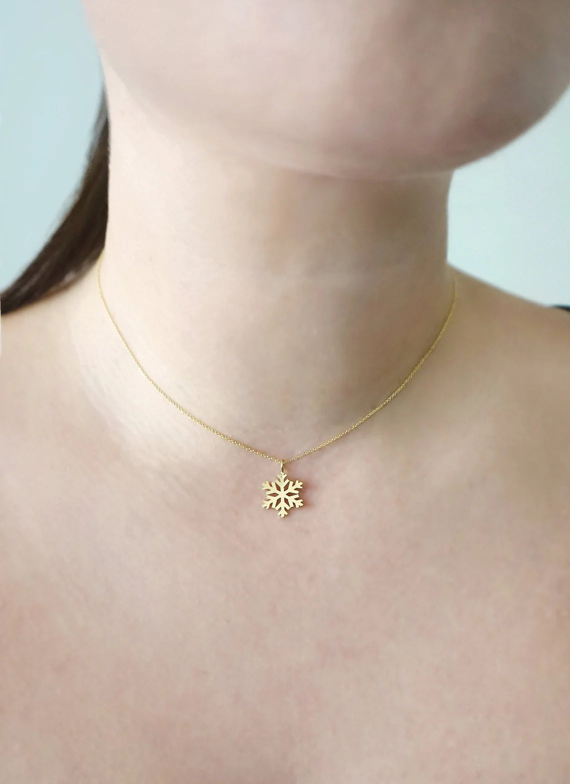 Snowflake Charm Necklace - Minimalist Necklace For Women