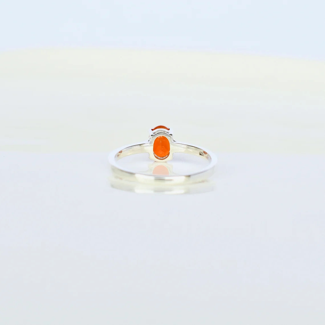 Natural Oval Cut Carnelian Solitaire Rings - 925 Sterling Silver Rings