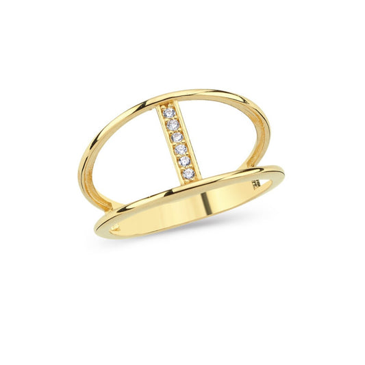 Unique Stacking Bar Rings - 14k Gold Vermeil Rings
