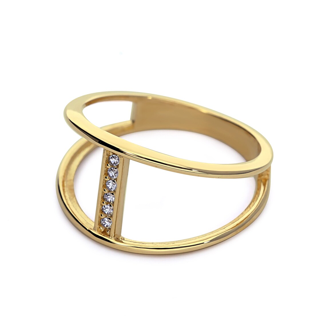 Unique Stacking Bar Rings - 14k Gold Vermeil Rings