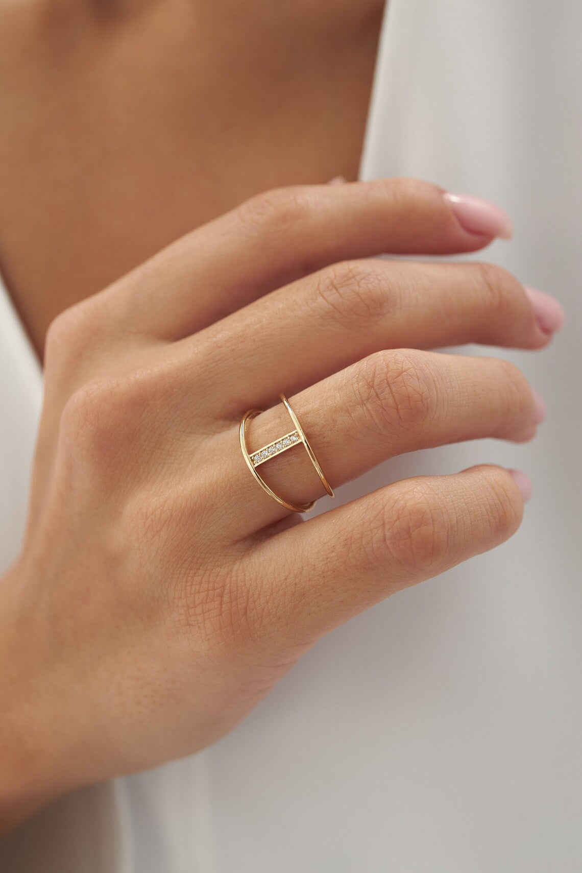 Unique Stacking Bar Rings - 14k Gold Vermeil Rings