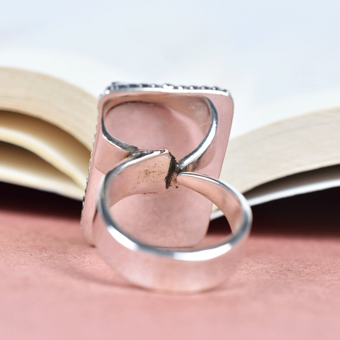Peridot-Versprechensring – 14-karätiger Roségold-Vermeil-Ring – Peridot-Statement-Ring