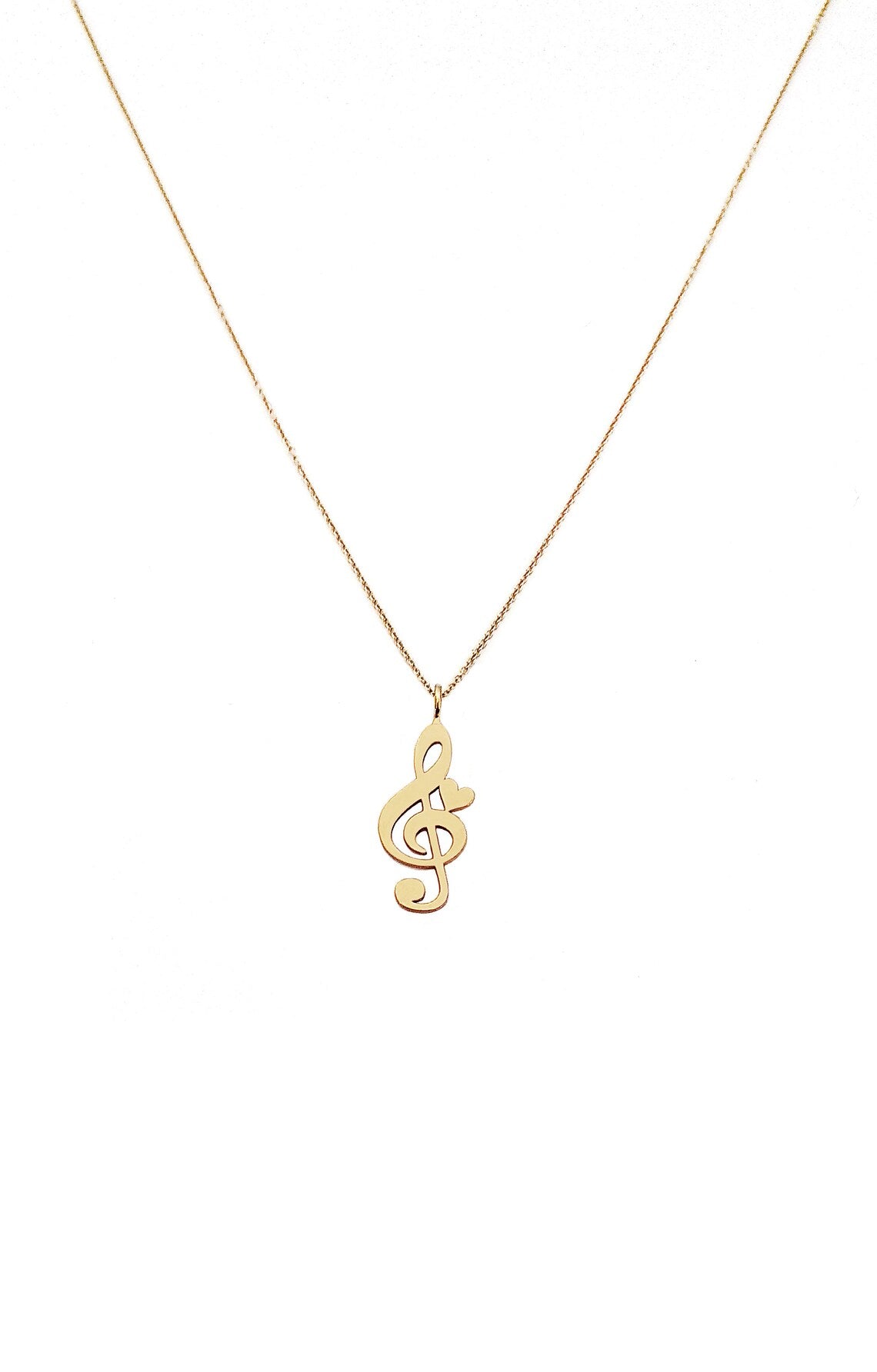 Music Note Necklace- 14k Gold Vermeil Musicians Pendants - Pendant For Music Lovers