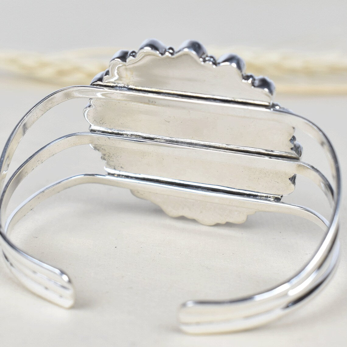 Aurora Opal Cuff Adjustable Cuff Cluster Bracelets - 925 Sterling Silver Southwestern Style Bracelet