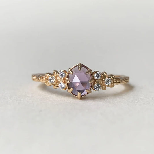 14k Gold Vermeil Amethyst Vintage Engagement Rings