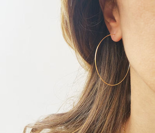 Gold Hoops Earring