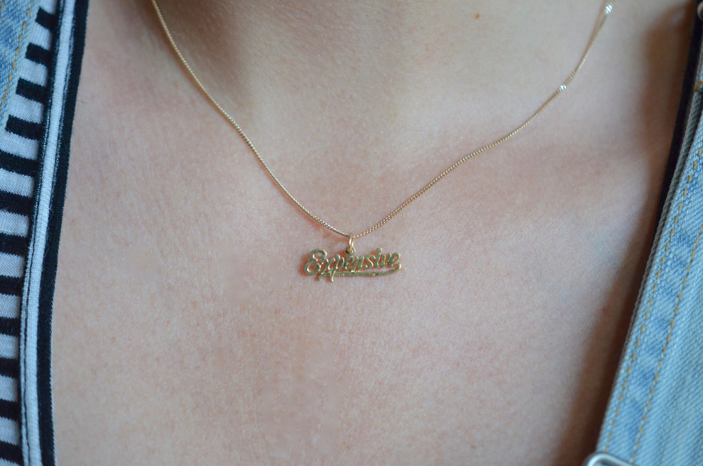 Antique Statement Necklace For Women -  14k Gold Vermeil Vintage Pendant
