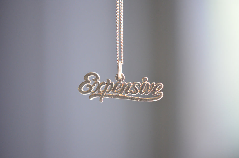 "EXPENSIVE" Word Vintage Pendant For Women 